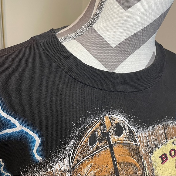 Vintage American Thunder Front/Back Lighting Born Country T-Shirt 100 Cotton - Picture 3 of 14